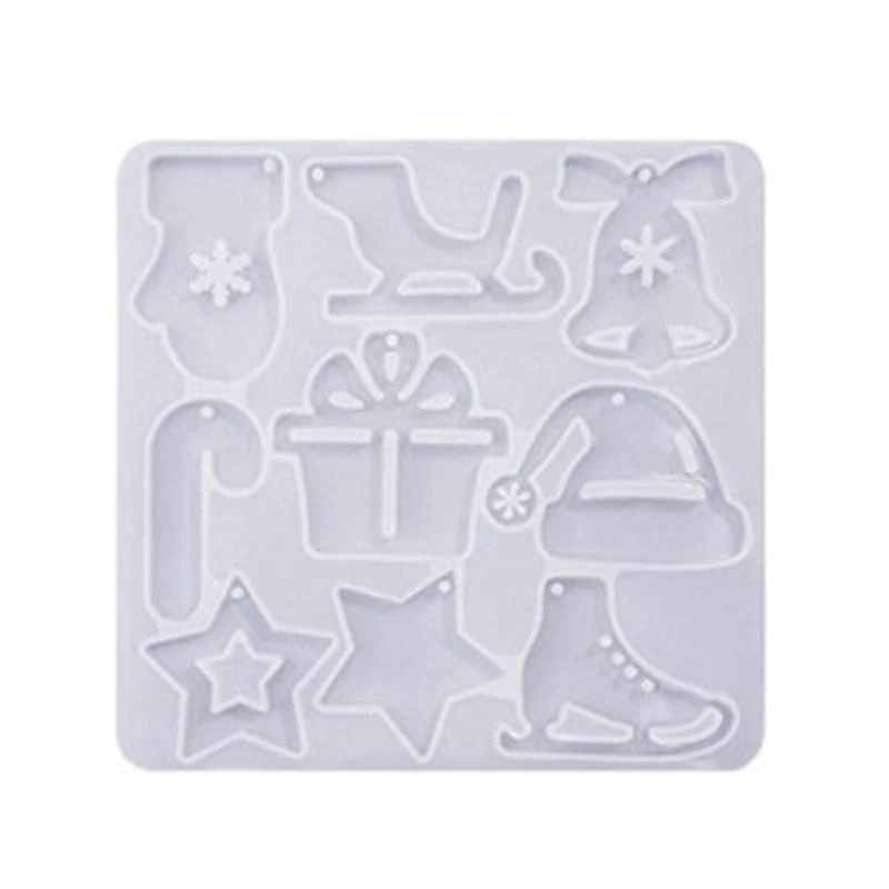 

31BB силиконовая форма для кристаллов из смолы, рождественский кулон, эпоксидные формы для литья ювелирных изделий, форма для