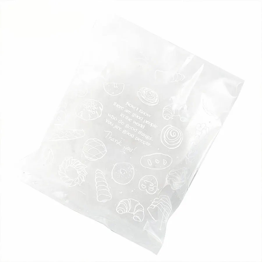 50PCS Clear Self-Sealing Bread Bags – Plastic Bakery Packaging for Pastries, Cookies & Bread