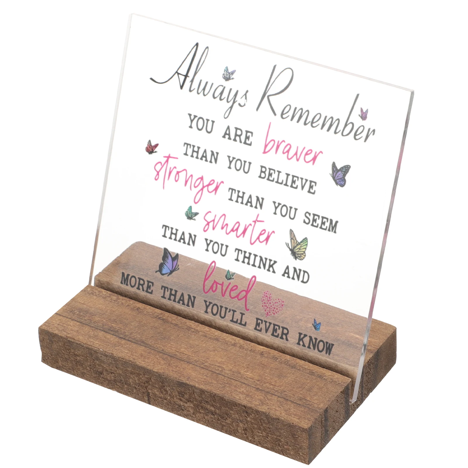 

Office Table Sign Desk Decor Motivational Plaque Inspirational Quotes Encouragement Acrylic Lightweight Storage Portable Easy