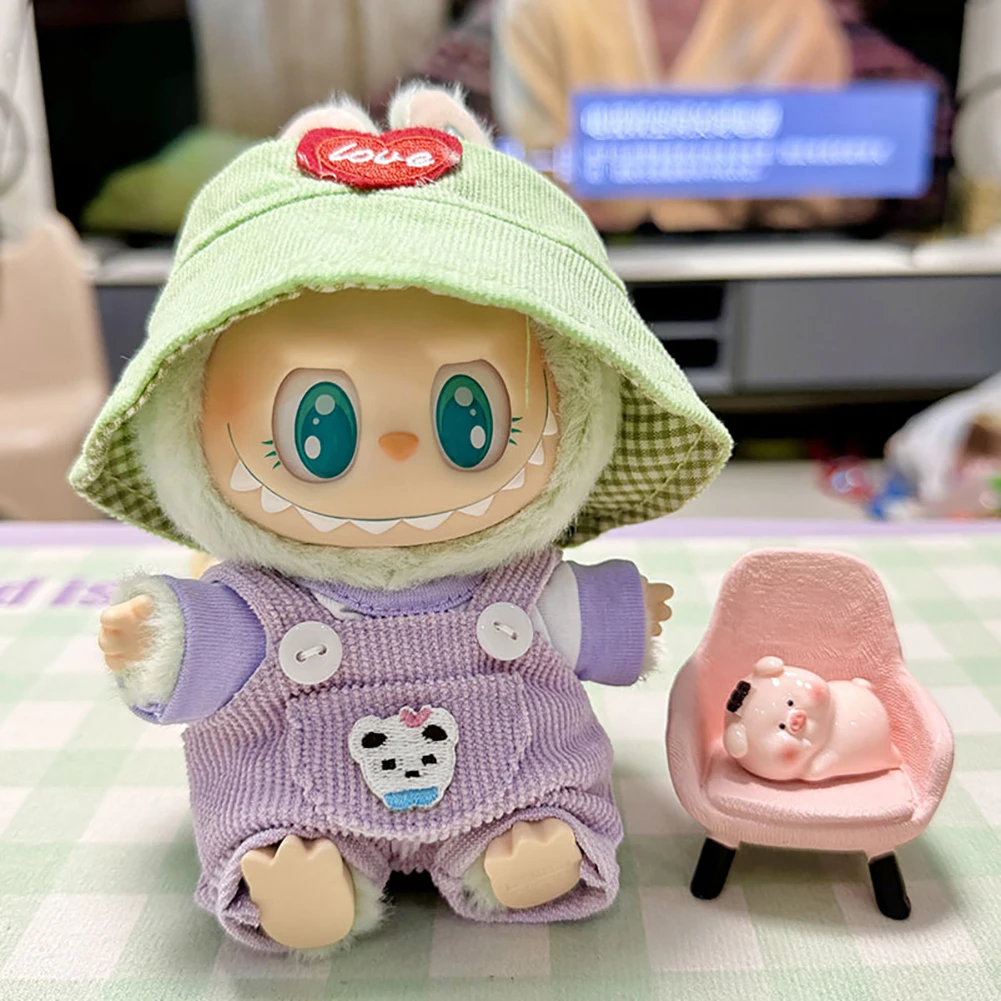 For Labubu Doll Clothes Fashion Clothes Hoodies Doll Clothes Color Match Hoodies Dolls Accessories Cute Decoration Little Cloths