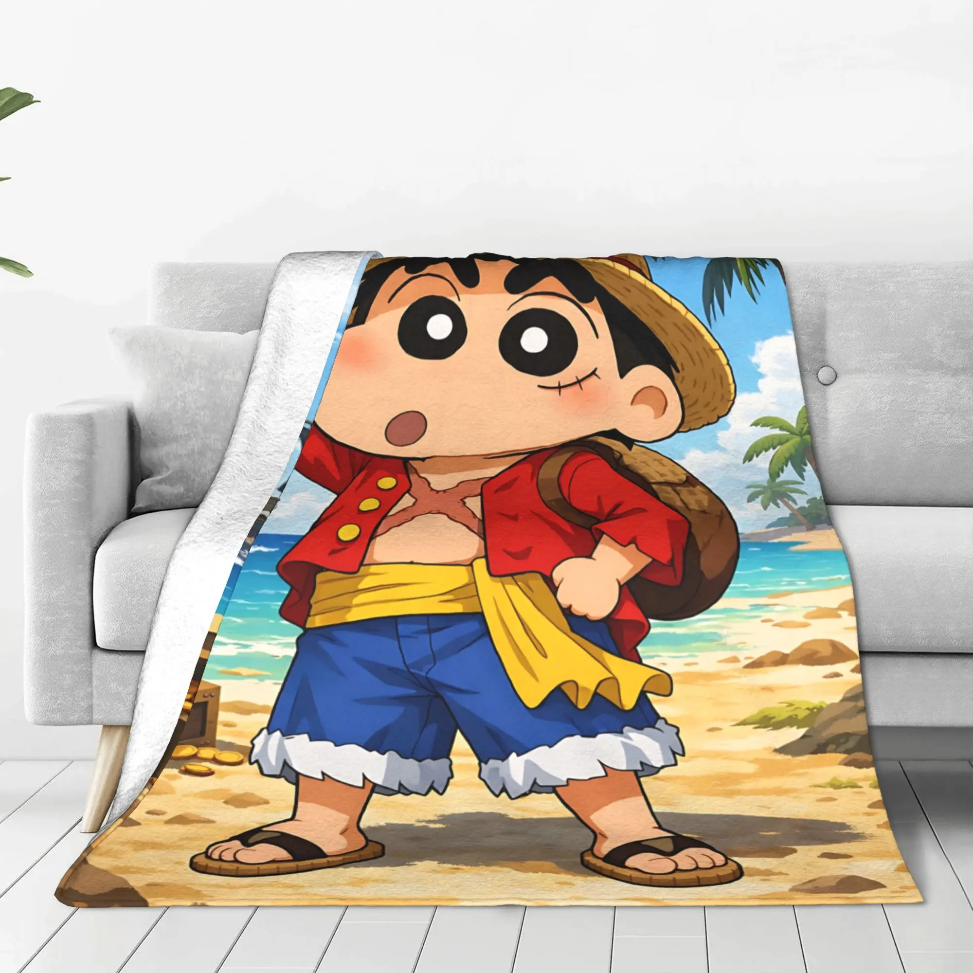 1PC Home Crayon Shin chan‌s  Blanket Throw Super Cosy Plush Living Room Sofa