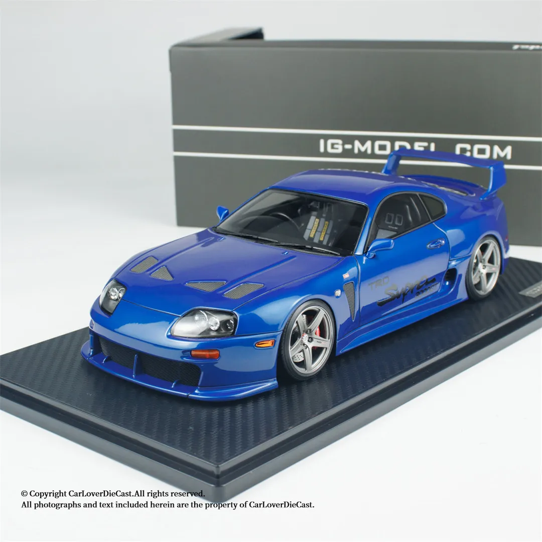 

IG 1:18 Supra A80 TRD 3000GT Blue JDM Simulation Limited Edition Resin Metal Static Car Model Toy Gift