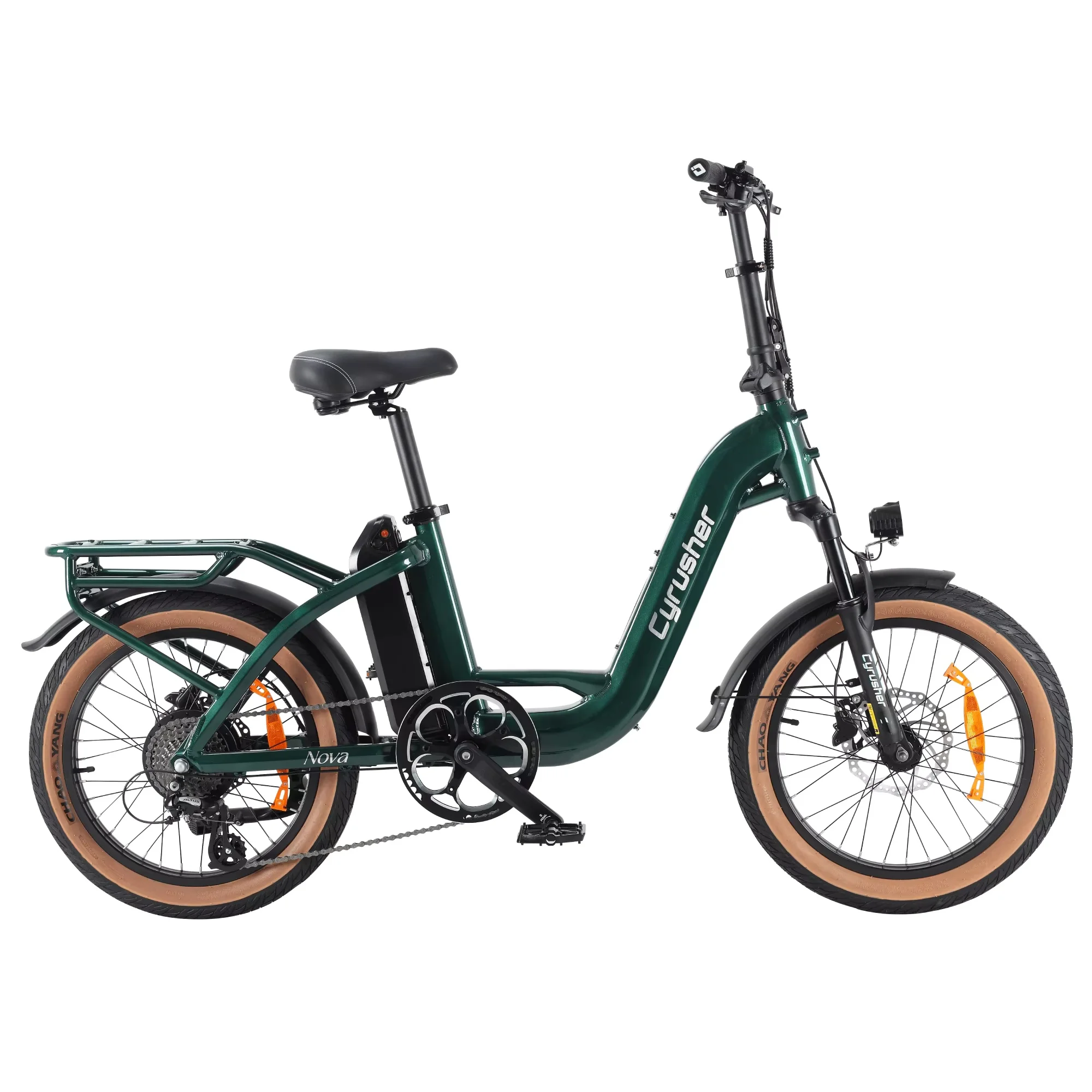 

Cyrusher Nova E-bike Step-through Electric Bicycles 8-speed Transmission Hydraulic Disc Brakes (180mm) 250W Motor