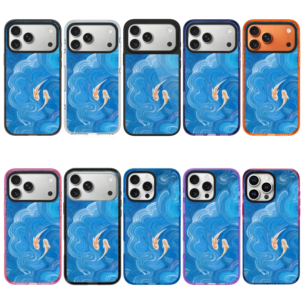 

Blue Water Goldfish Magnetic Case: Compatible with IPhone 17 16 15 14 13 12 Pro Max 17 Air