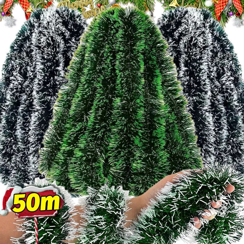 Gros rubans de guirlandes de noël ruban de canne verte guirlande arbre de noël suspendu couronne pendentif ornement fournitures de décoration de fête à la maison