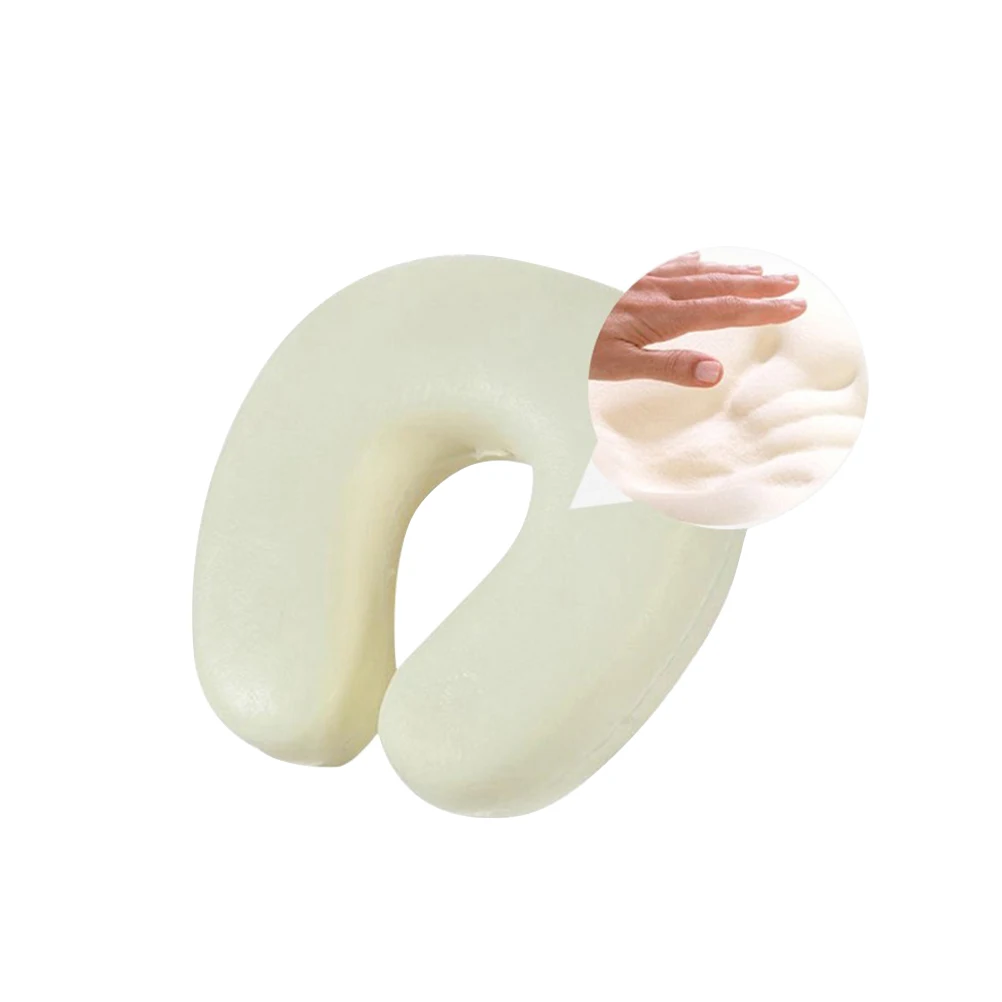 

Comfortable Memory Foam Neck Pillow U Shaped 28x28x9 Wine Red Supportive Cervical Relief Cushion for Travel Home Daily Use