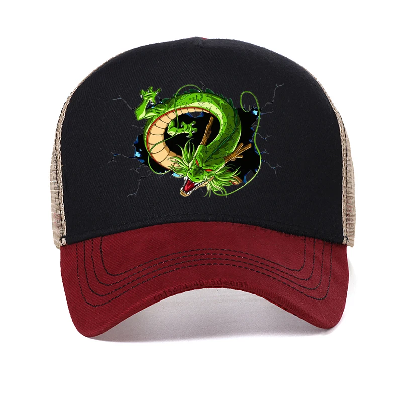 

Cartoon Shenron men Baseball Cap fashion summer women Mesh Sunshade hat Anime dragon printing Dad hats