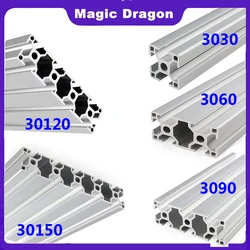 1PC 3030 3060 3090 30120 30150 T-Slot Industrial Aluminum Profile European Standard Aluminum Alloy Frame Profile Equipment Rack