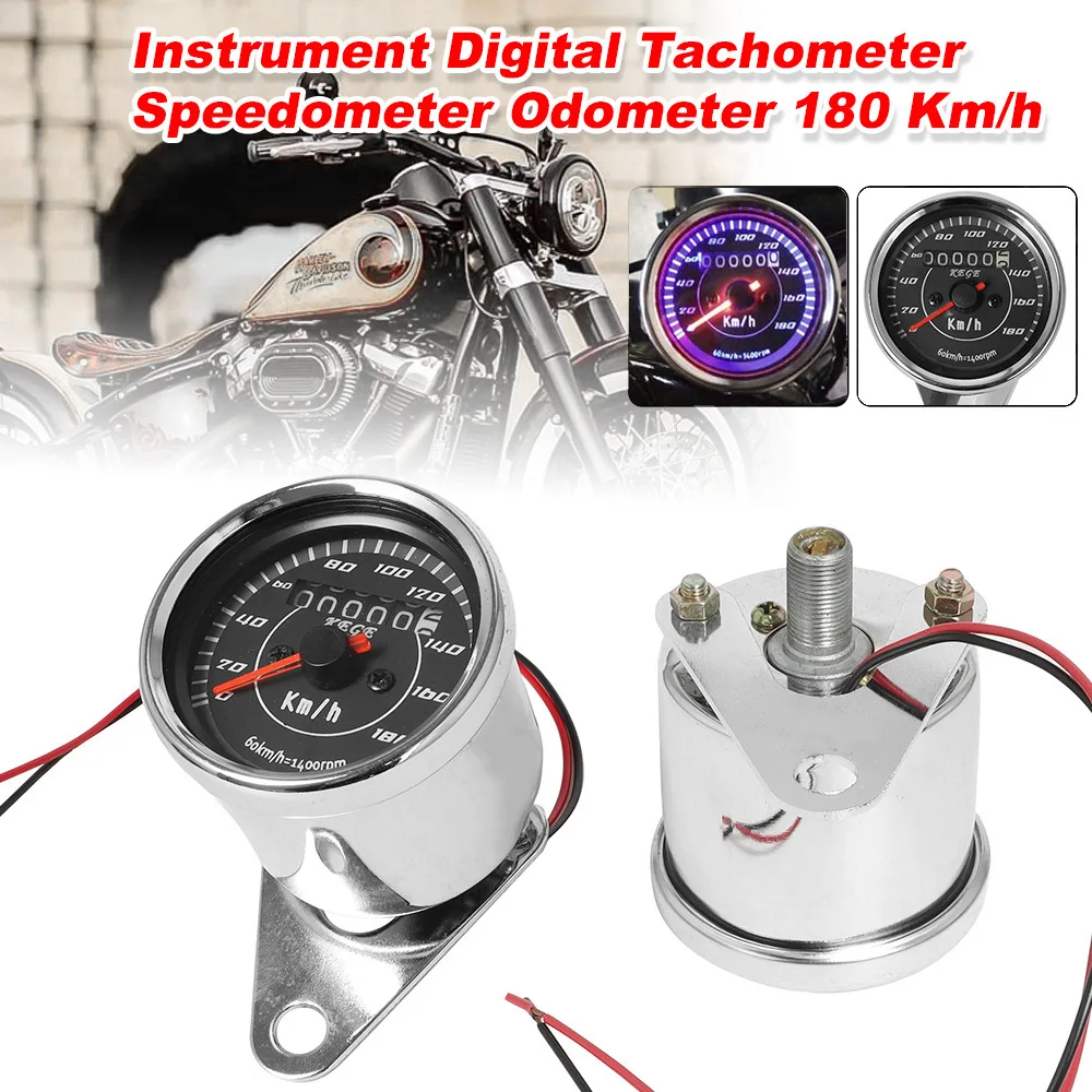 Motorcycle Classic Style Speedometer Dual Odometer Gauge For Retro Jialing 70 Monkey Modification Dashboard Instrument
