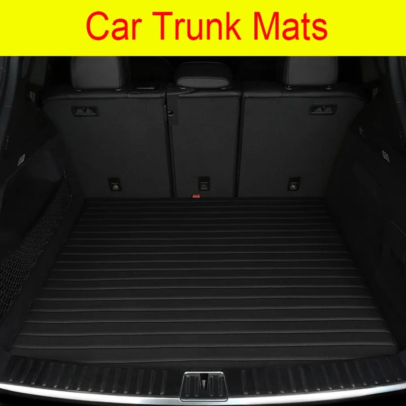 Stripe Style Artificial Leather Car Trunk Mat for Alfa Romeo Giulia 2017-2022 Stelvio 2017-2022 Car Accessories