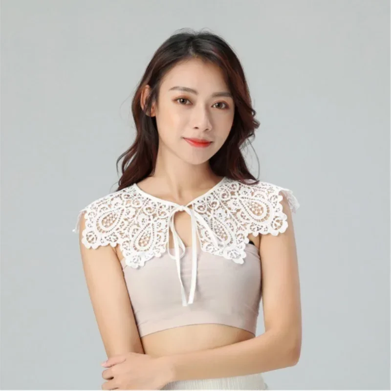 Girls Clothing Accessories Lace False Collar Hollow Shawl Cloud Shoulder Pearl Lace Shawl Antique Jewelry Fashion Accessories
