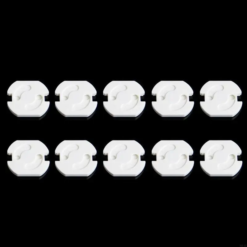 

N84E 10pcs Power Socket Outlet Plug Protective White Cover Anti Electric Baby Safety Protector Double Security