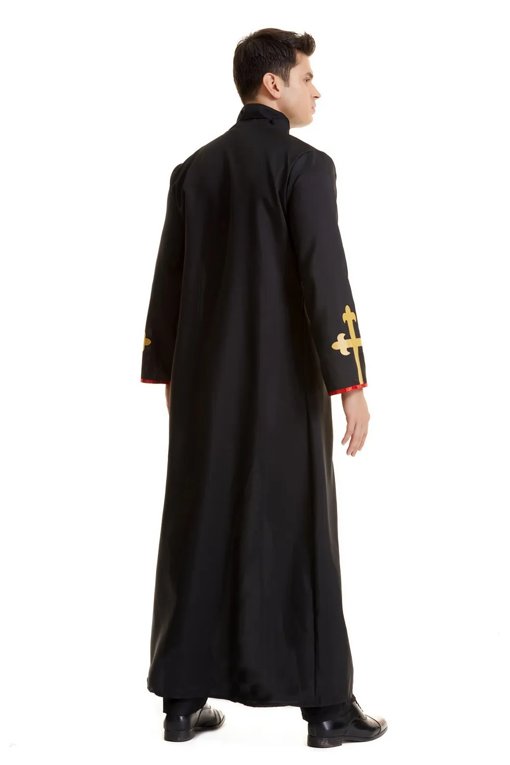 Horror Priest Robe Missionary Priest Cosplay Costumes Halloween Carnival Terror Father Black Robe Men Godfather Cosplay Dress up