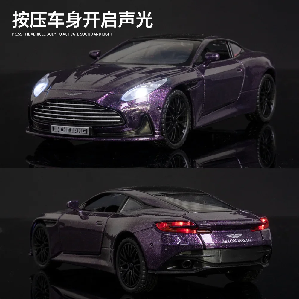 1/32 DB12 GT كوبيه سبيكة سيارة رياضية نموذج Diecasts المعادن سباق المركبات نموذج محاكاة الصوت والضوء هدايا العيد للأطفال