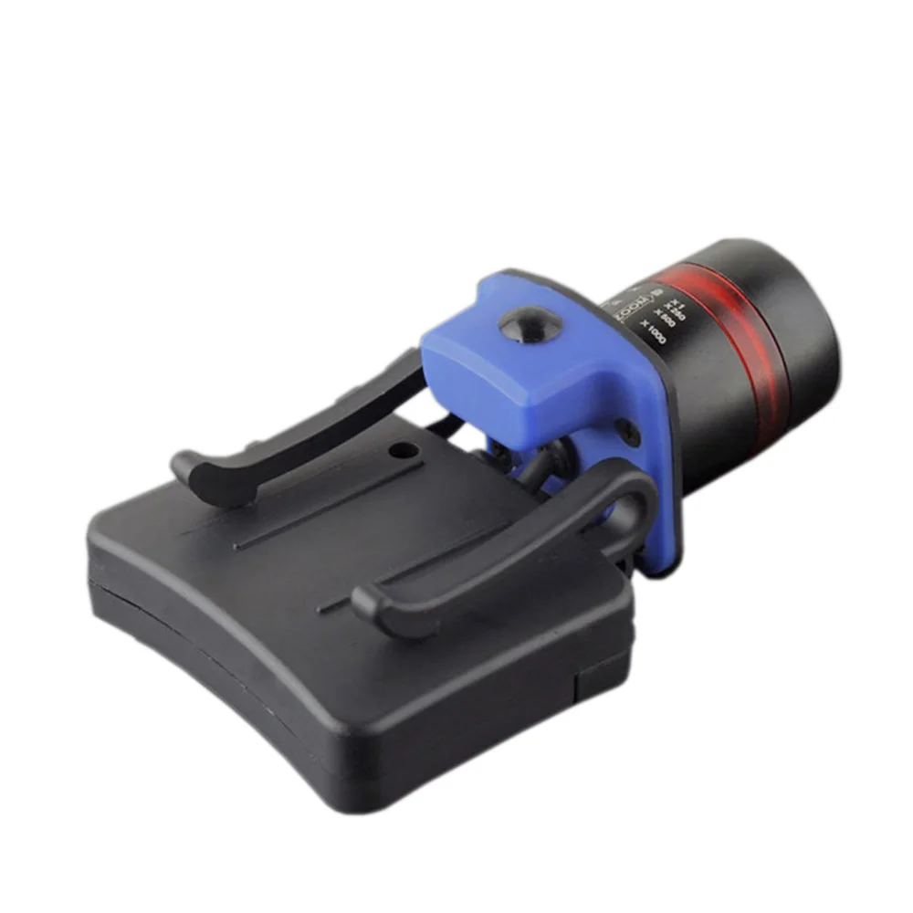 AS63-XPE LED 120 Lumen 3 Modes Waterproof Zoomable Clip - On Cap Hat Light Flashlight Head Light Lamp Black