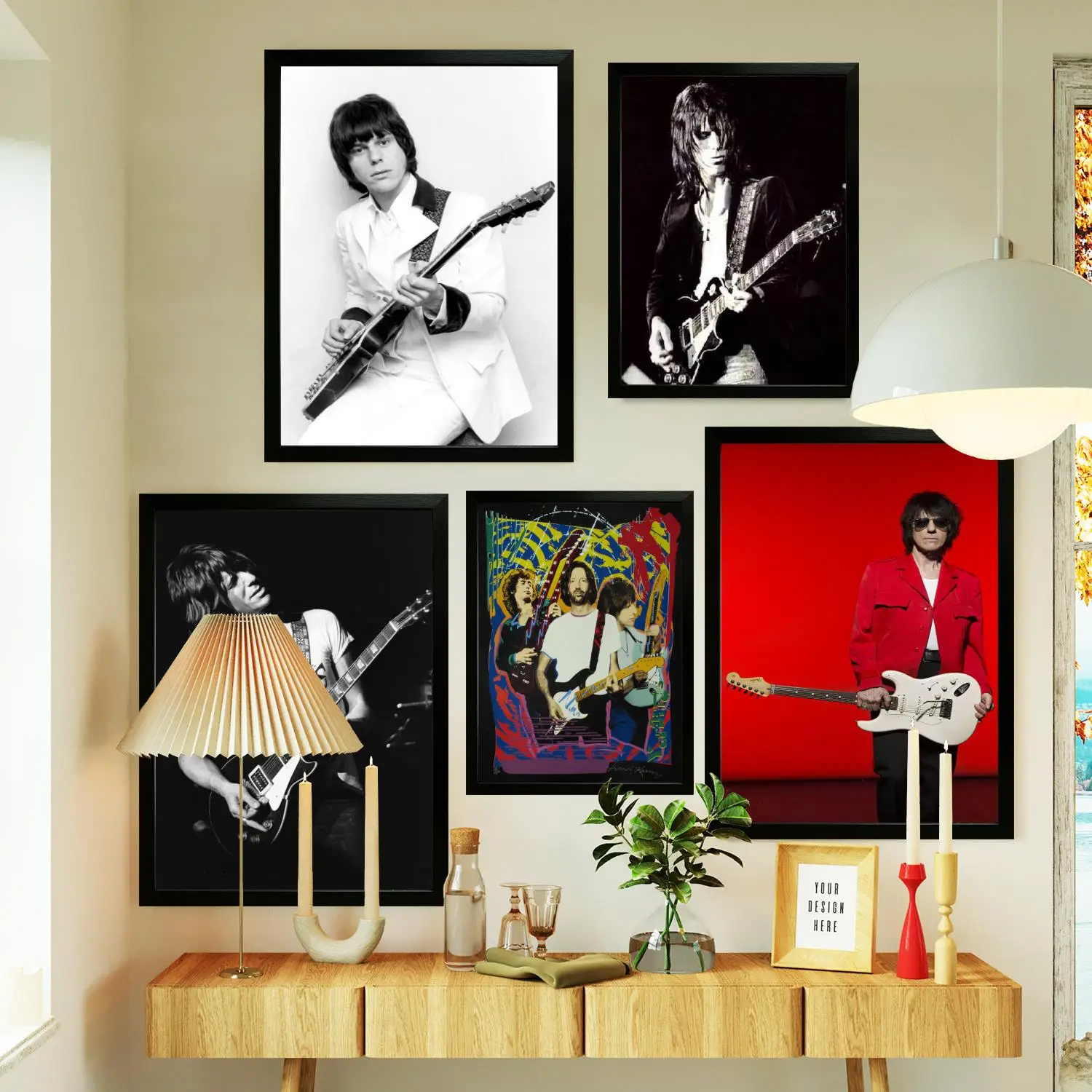 Jeff Beck Band Poster Prints Wall Art Canvas Painting Poster For Modern Family Living Room Home Decor