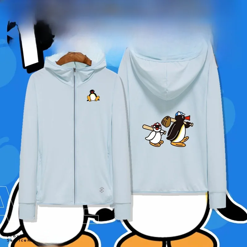 

Penguin Fly Robby Cartoon Ice Silk Jaet Qui Dry Sun Protection Clothes Summer Faionable Loose Fit Polyester Fiber