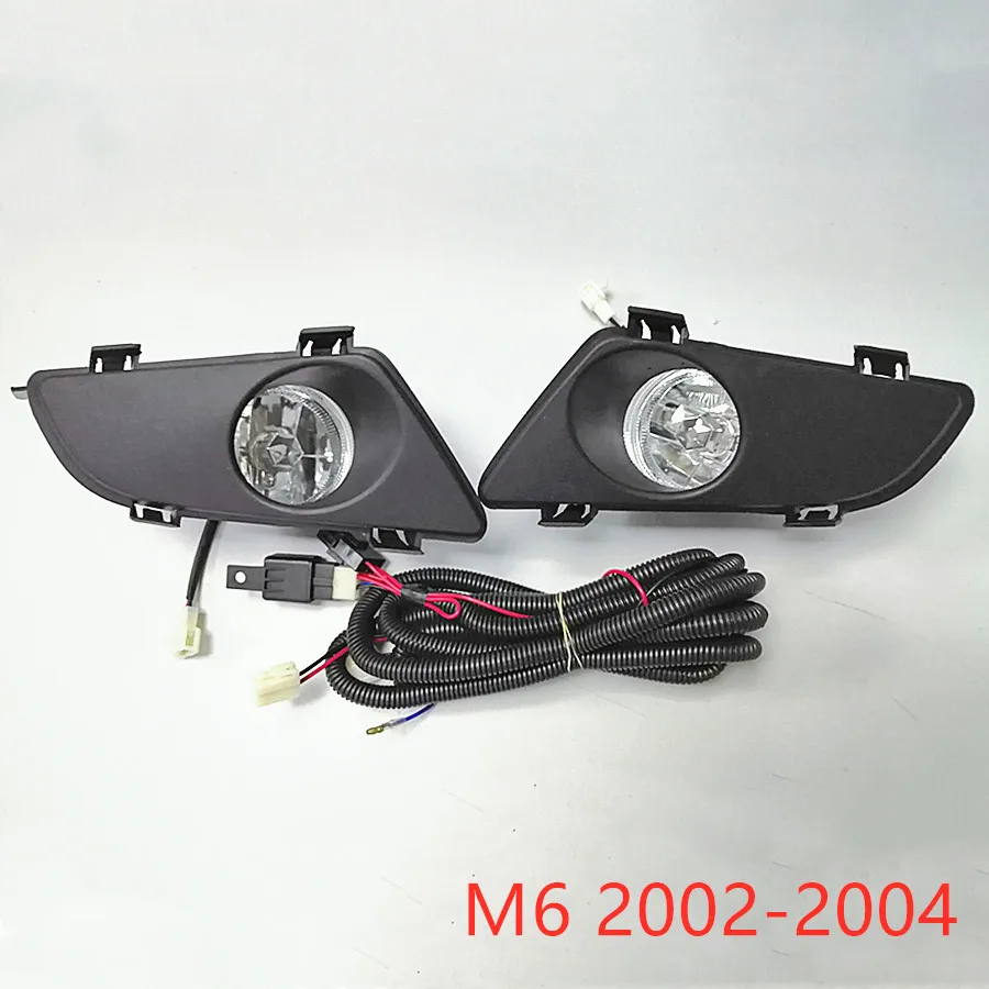Car accessories body parts fog lamp assembly L and R with cable set for Mazda 6 2002 to 2005 GG