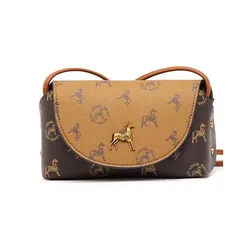 2025 New Elegant Girls Sling Crossbody Bag Envelope Handbag With Horse Print