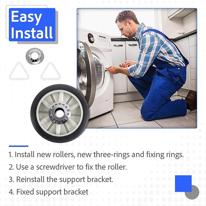 B82B-مجموعة أسطوانة مجفف بديلة 4 مجموعات - رمز الموديل 349241T لدوامة، كينمور، سيرز 3397590 AP3098345 349241