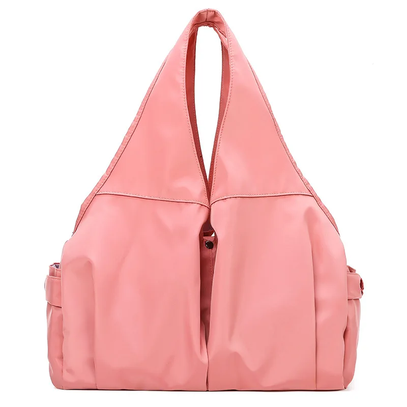 Bolso de mano grande para mujer, bolsa de hombro de nailon, informal, púrpura, para pañales de mamá, impermeable