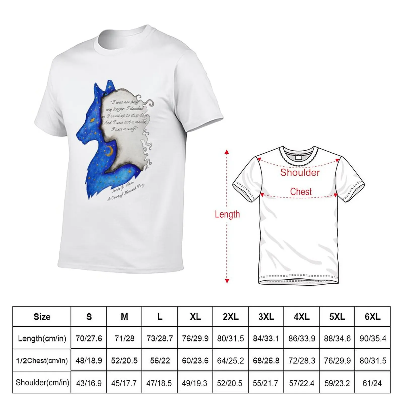 Wolf and Girl (SJM Art Collection) T-Shirt cute clothes aesthetic clothes Blouse hippie clothes big and tall t shirts for men