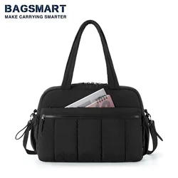 BAGSMART-Bolso de viaje para hombre, bolsa de aseo deportiva, impermeable, de gran capacidad, para fin de semana, para gimnasio y Fitness