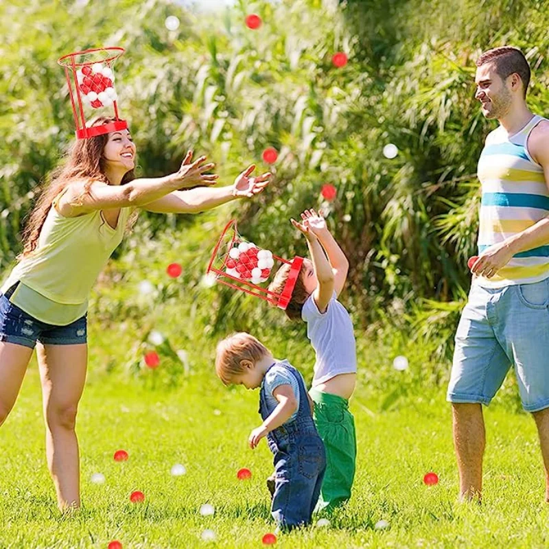 Filet de basket-ball réglable pour enfants et adultes, bandeau de sauna, cerceau de tête, jeu de fête drôle, carnaval, 20 Ikk20, 1 ensemble