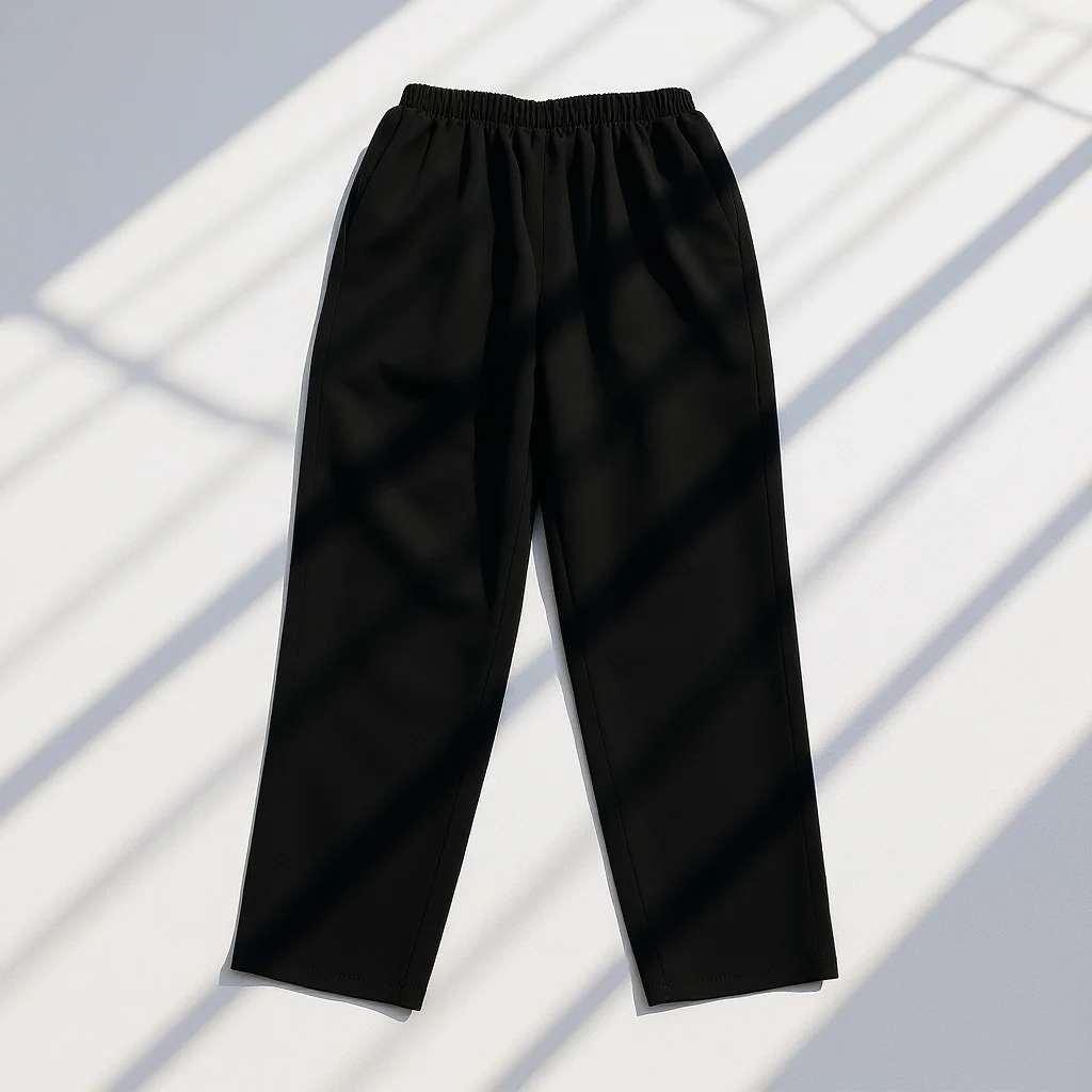 Pantaloni da cuoco traspiranti Comodo abbigliamento da lavoro Uniforme da mensa Vestibilità ampia Forniture da cucina resistenti all'olio in cotone poliestere