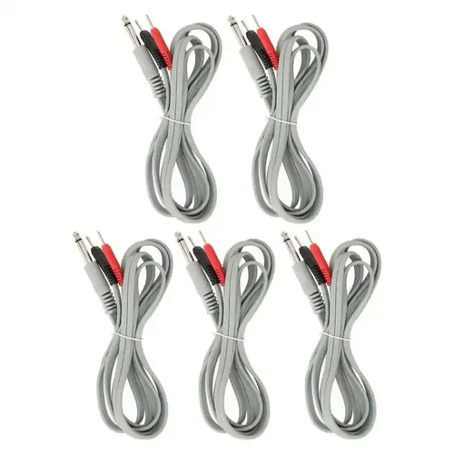 Imagen 2 del producto Cables de electrodos portátiles, Cable de electrodo de contacto con enchufe de 6,35 pines para máquina de masaje TENS, simula masajees de acupuntura