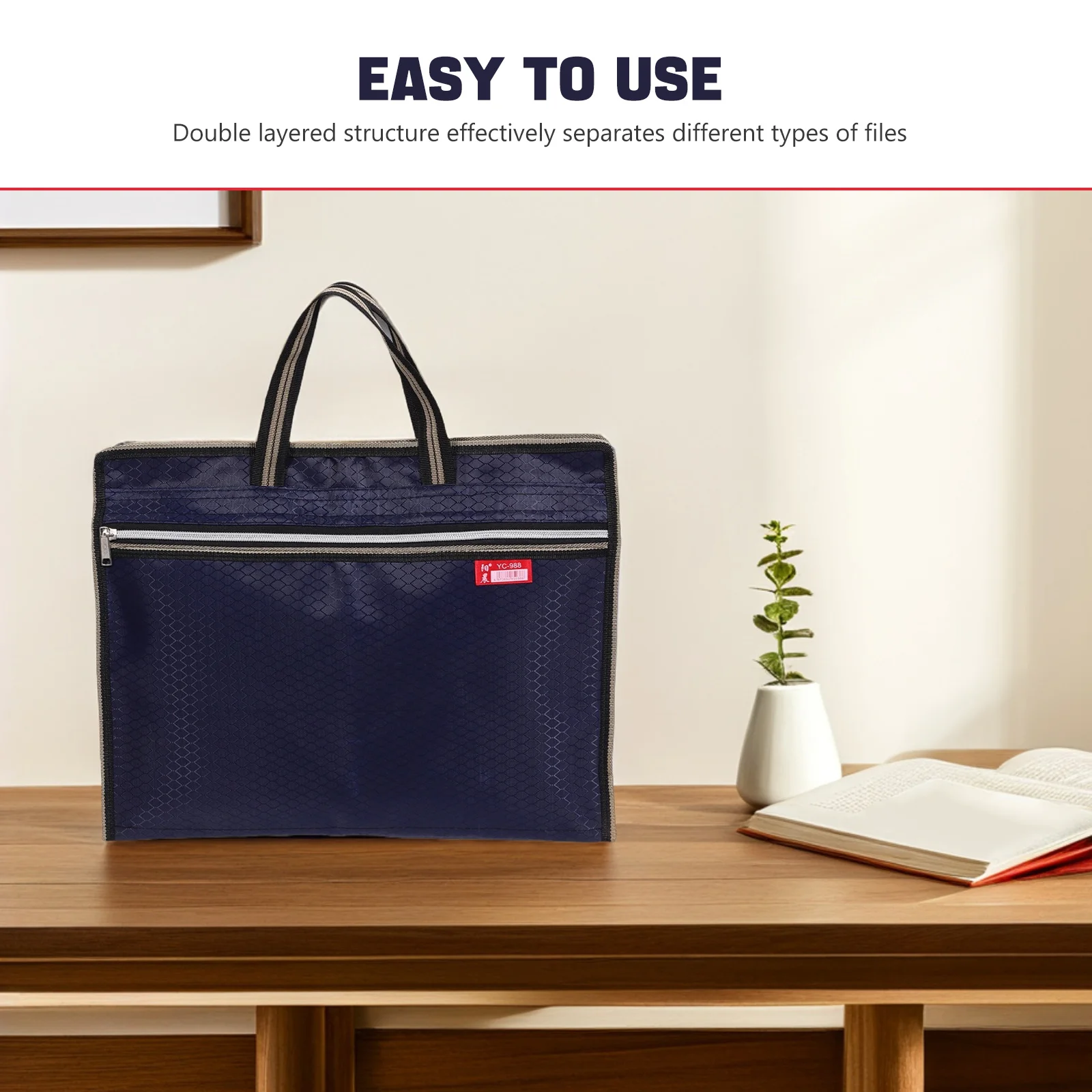 Borsa per documenti portatile di grande capacità Borsa per cartelle di file Oxford Valigetta per organizer per laptop impermeabile per ufficio aziendale