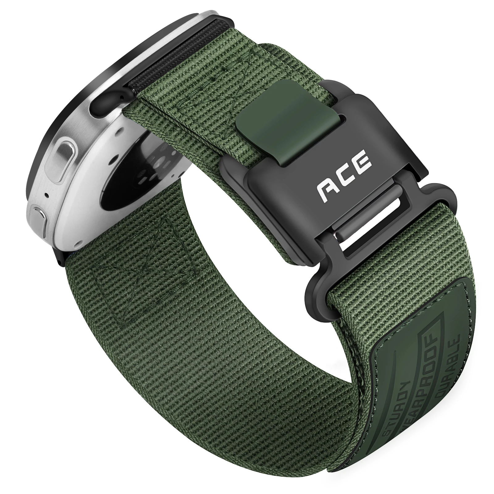 Nylon Magnetic Buckle Strap Suitable for Samsung Galaxy Watch 8 40mm/44mm/Classic 46mm One-Second Replacement Strap Men's Sports