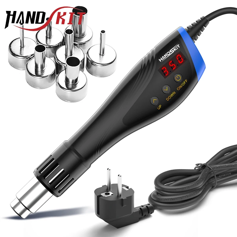 600W Soldering Tools Set Portable LCD Digital Display Temperature Industrial BGA Rework Heat Gun SMD SMT Repair Heat Gun