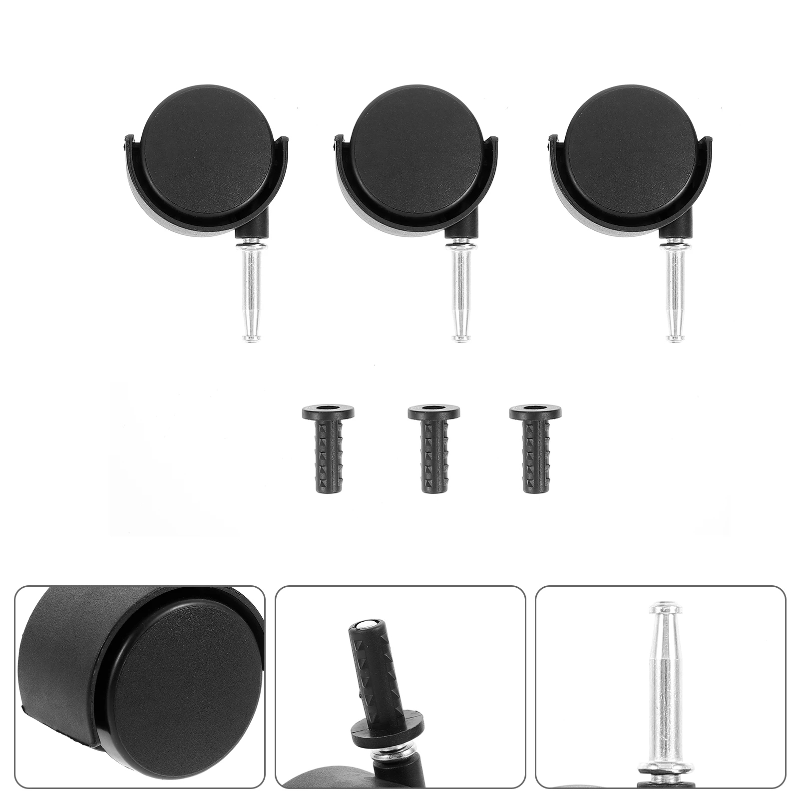 3 قطعة عجلة مكنسة كهربائية 360 عجلة دوارة قابلة للتدوير مادة امتصاص الاهتزاز أثاث ذاتي الصنع متين مقاوم للاهتراء طويل #6