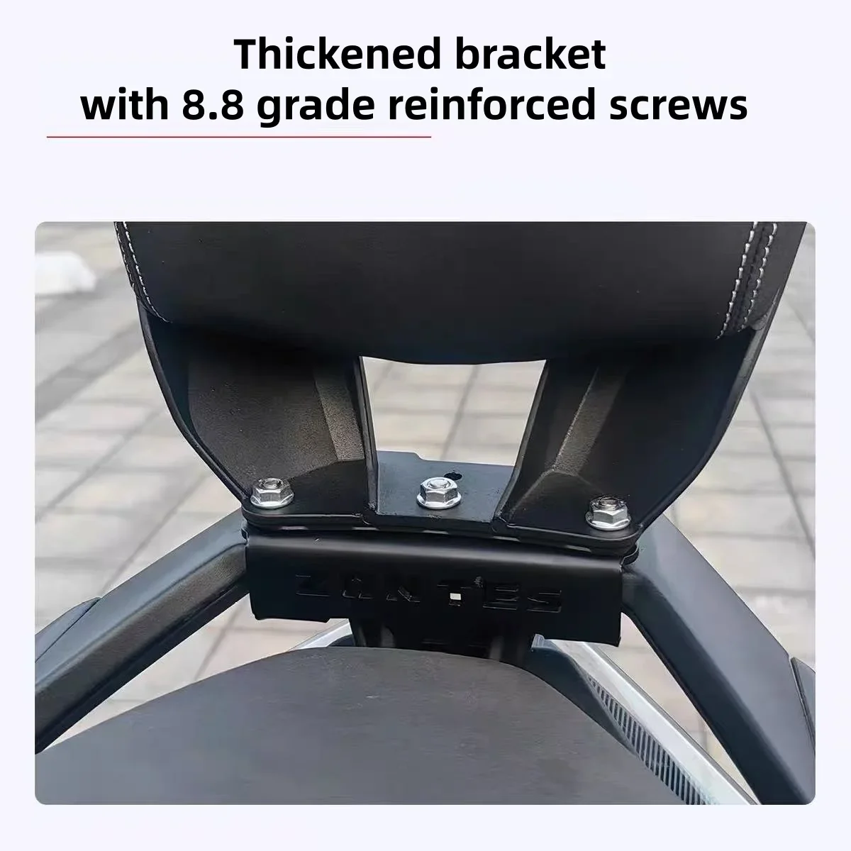FOR ZONTES 150X Rear Backrest Rack Special Backrest Bar Motorcycle Modification Lumbar Support Rear Wing Modification Parts