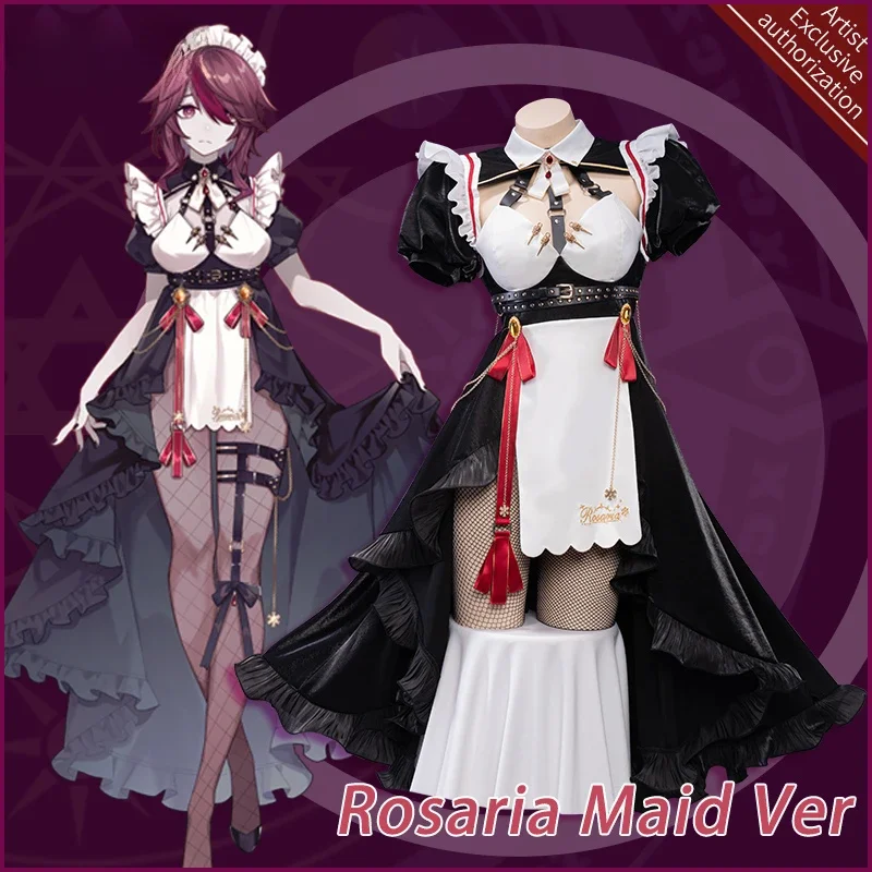 

Rosaria Cosplay Maid Costume Game Genshin Impact Fanart Cosplay Maid Dress Halloween Christmas Costumes RolePlay