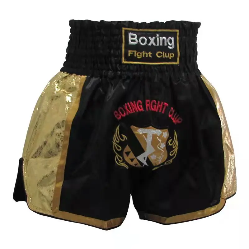 

Men Women Muay Thai Kickboxing Shorts MMA Training Trunks Kids Adults Embroidered Patch Competition Shortpants Pantalones Cortos