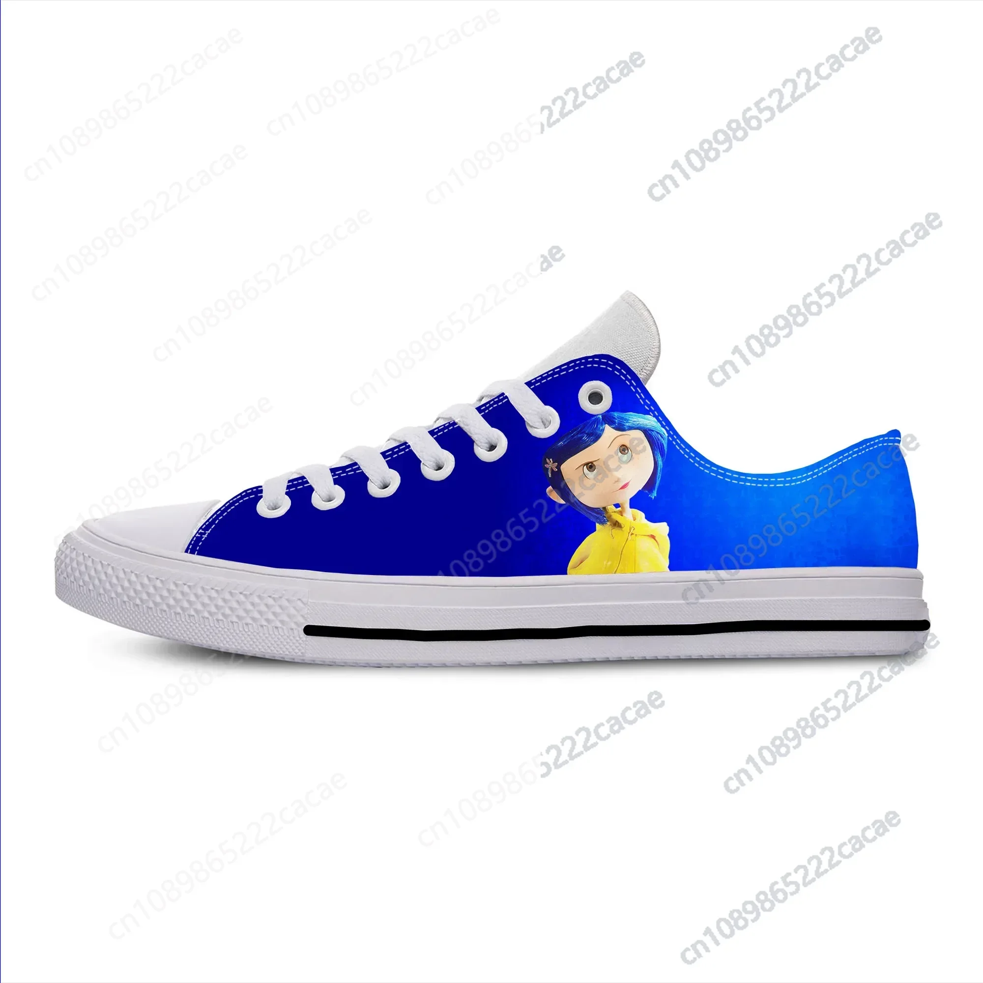 Hot Cool Summer Coraline Anime Cartoon Manga Movie Horror Fashion Cloth Shoes Breathable Men Women Sneakers Low Top Board Shoes