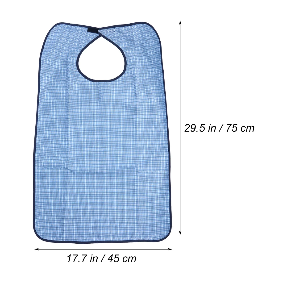 

Plaid Machine Washable Double Layer Adult Waterproof Bib Mealtime Clothing Protector Foldable Crumb Catcher Easy Clean