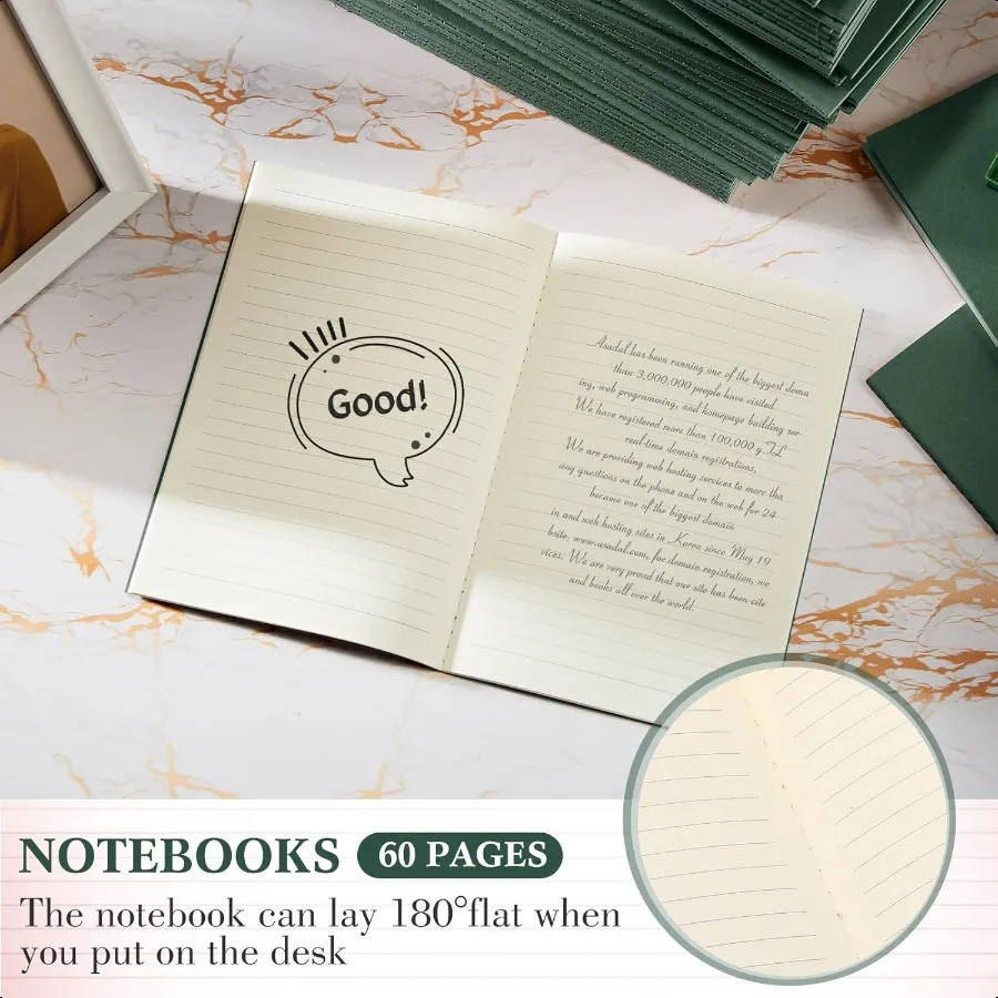 150 Pack Kraft Notebook Journals 5.82 Inch x 4.13 Inch A6 Softcover Notebooks Bulk for Student Writing Sketch Travel Journal Of