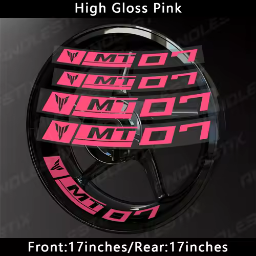 AnoleStix Reflective Motorcycle Wheel Sticker Hub Decal Rim Stripe Tape For YAMAHA MT-07 MT07 - Image 20