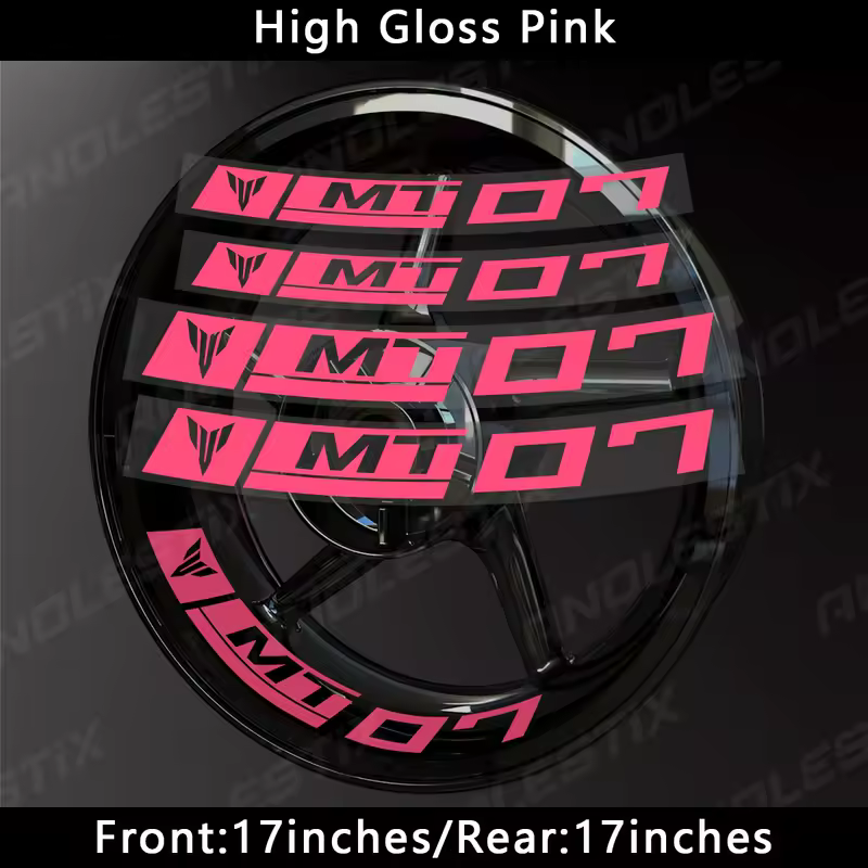 AnoleStix Reflective Motorcycle Wheel Sticker Hub Decal Rim Stripe Tape For YAMAHA MT-07 MT07 - Image 20