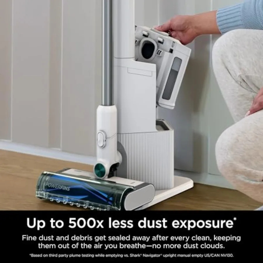 Clean Empty Cordless Stick Vacuum Cleaner Auto-Empty System Self Cleaning Brushroll HEPA Filter Powerful Suction Compact Renewed