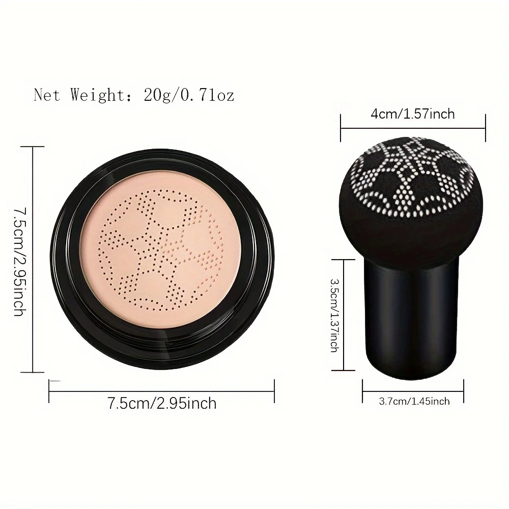 CC Cream-base correctora hidratante, aceite impermeable, cojín de aire con cabeza de seta, maquillaje desnudo de larga duración