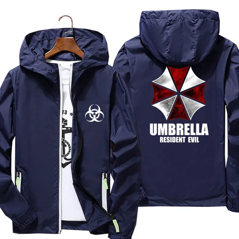 Mens Umbrella Movie Coats Thin Reflective Sunscreen Skin Hooded Windbreaker Sports Pilot Jacket Beach Cycling Pilot Oversized