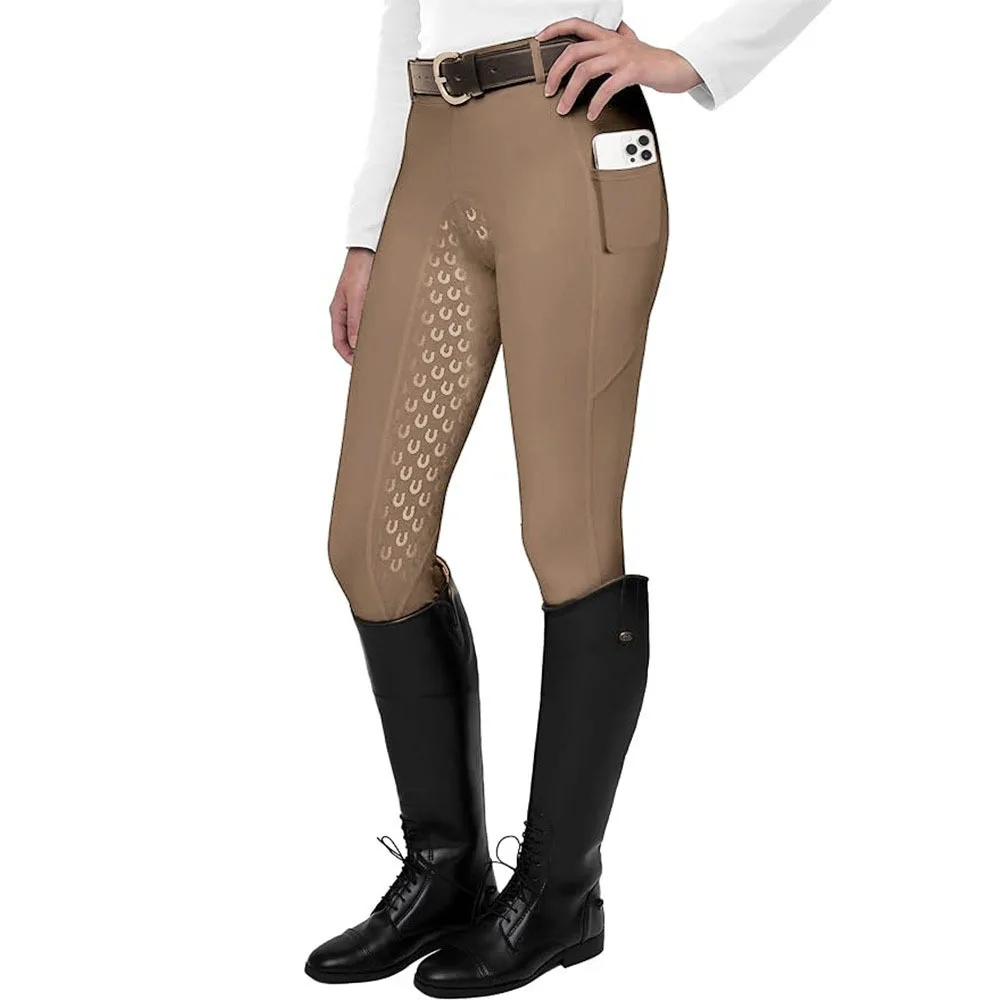 Pantalones de verano con bolsillos para mujer, pantalones ecuestres delgados antideslizantes de silicona, ropa transpirable para montar a caballo