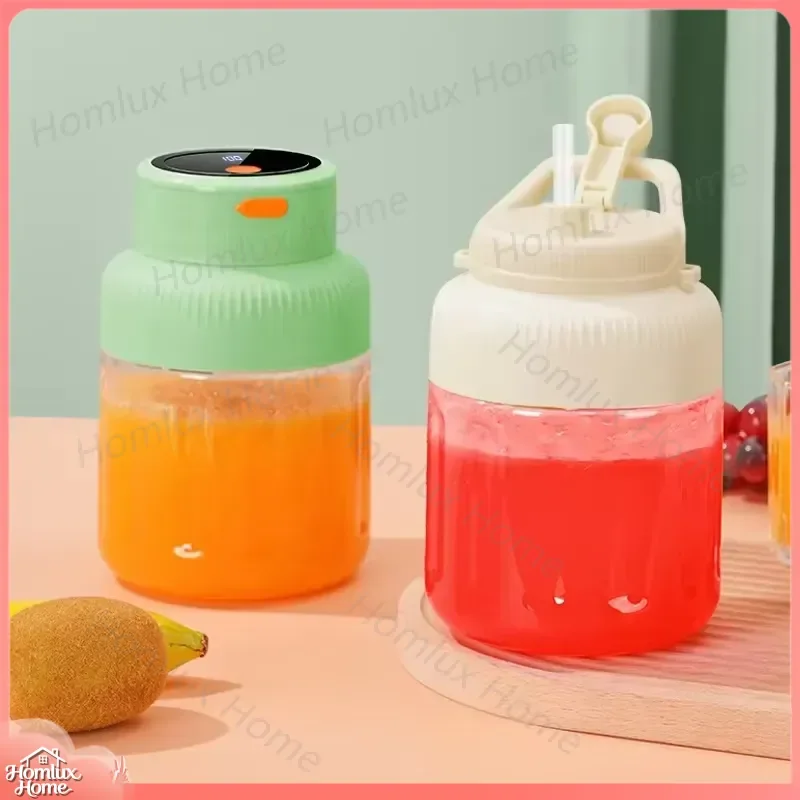 Portable Juicer Blender 6 Blade Stainless Steel 1300ml Large Capacity USB Rechargeable Smoothie Maker for Home RV