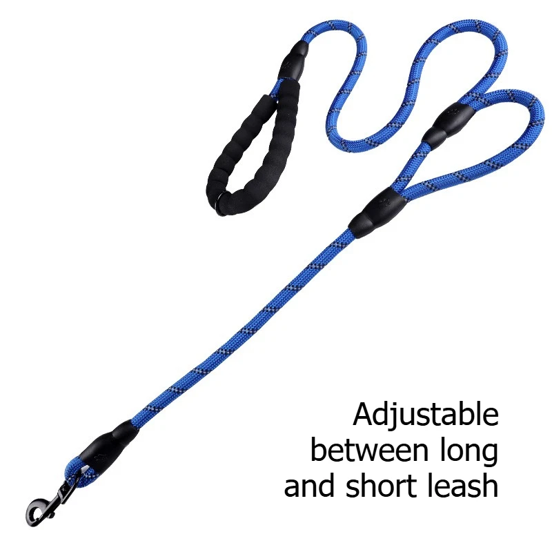 Multifunctional Pet Dog Leash Reflective Nylon Heavy Duty Anti Pull Rope for Medium Large Dogs Walking Training Safe Durable