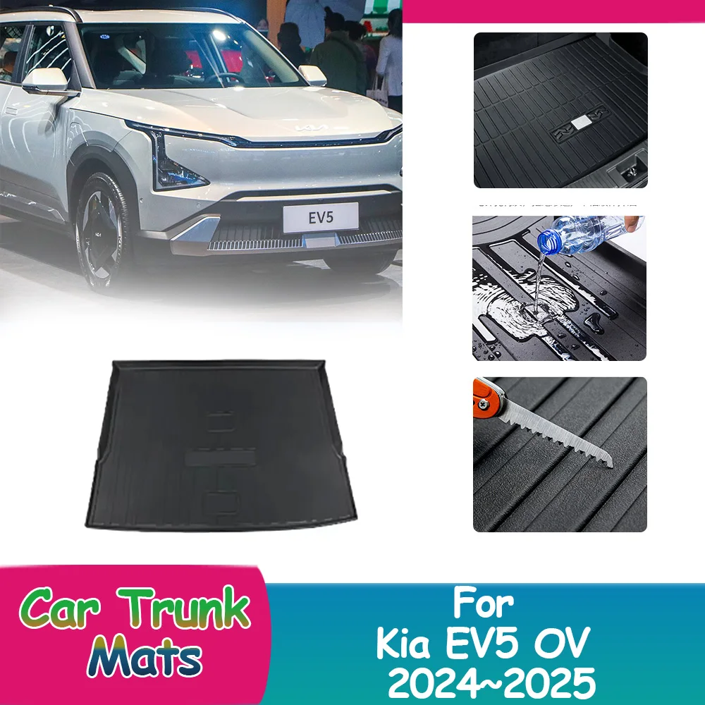 

For Kia EV5 OV 2024~2025 2023 Storage Carpets Coverage Custom Car Trunk Mats Waterproof Pads Luggage Cushion Accessories