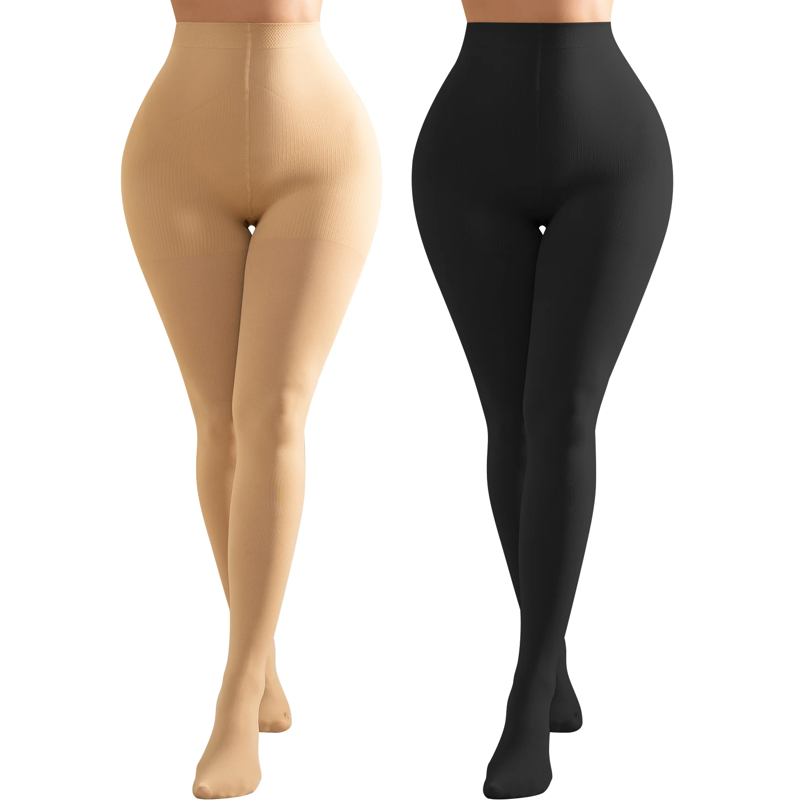 

15 - 20mmHg Compression Stockings Closed Waist Light Compression Pantyhose